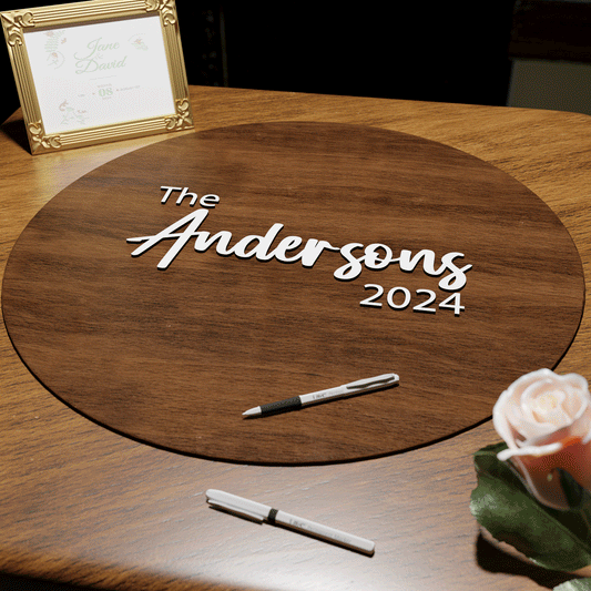 The Tying the Knot Sign - Personalized Wedding Guest Book
