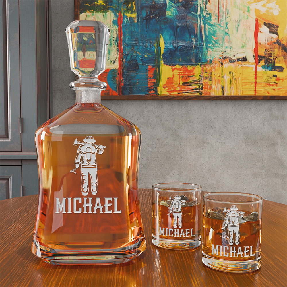 Personalized Decanter - "Firefighter"