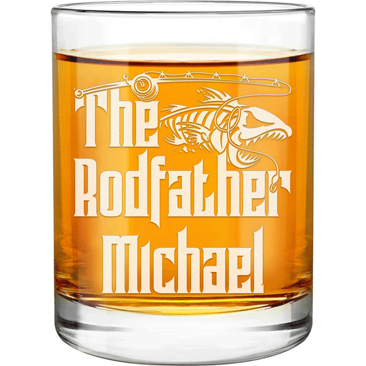 Personalized Whiskey Glass - "The Rodfather"