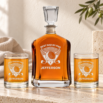 The Decanter - "Best Dad by Par" — styled in natural daylight