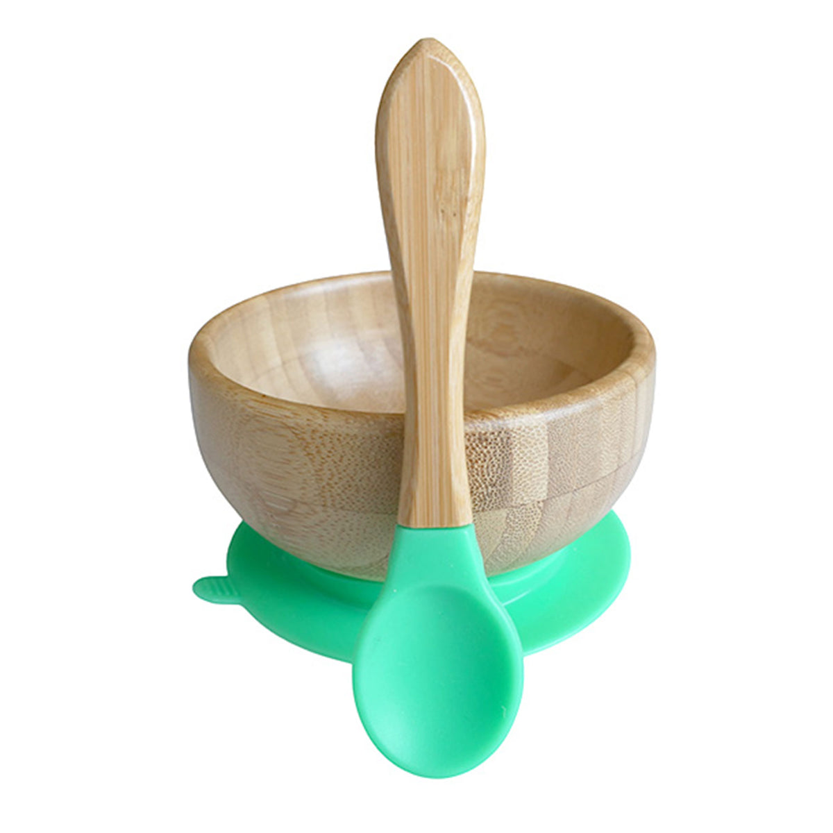 Personalized Baby Bamboo Suction Bowl - "Green"