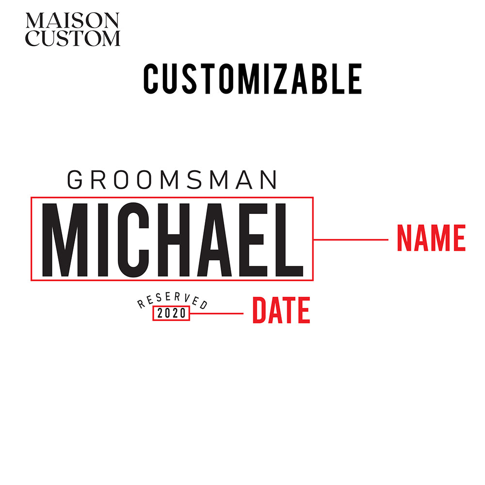 Personalized Beer Can Glass - "Groomsman Reserved"