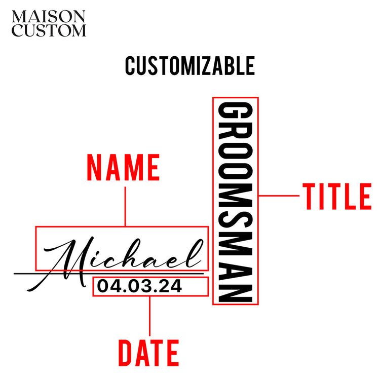 Personalized Beer Can Glass - "Signature Groomsman"