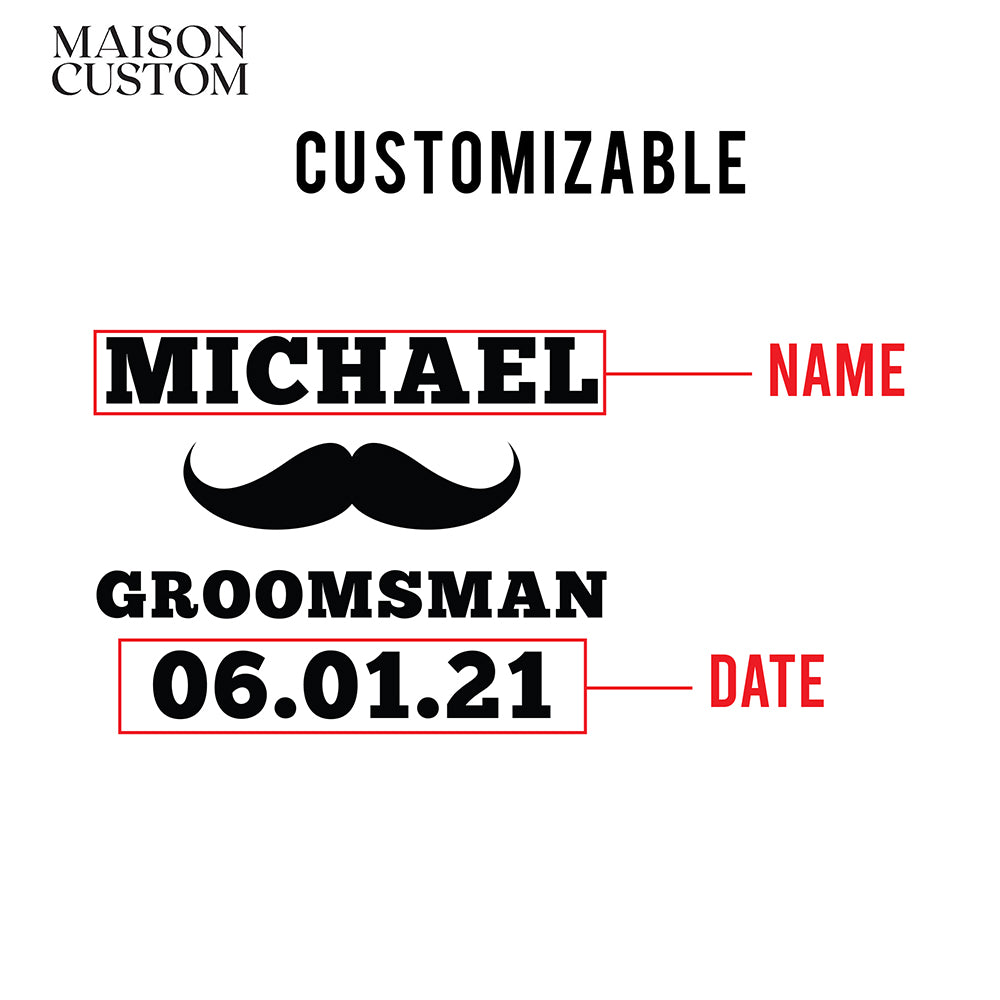 Personalized Beer Mug - "Moustache Groomsman"