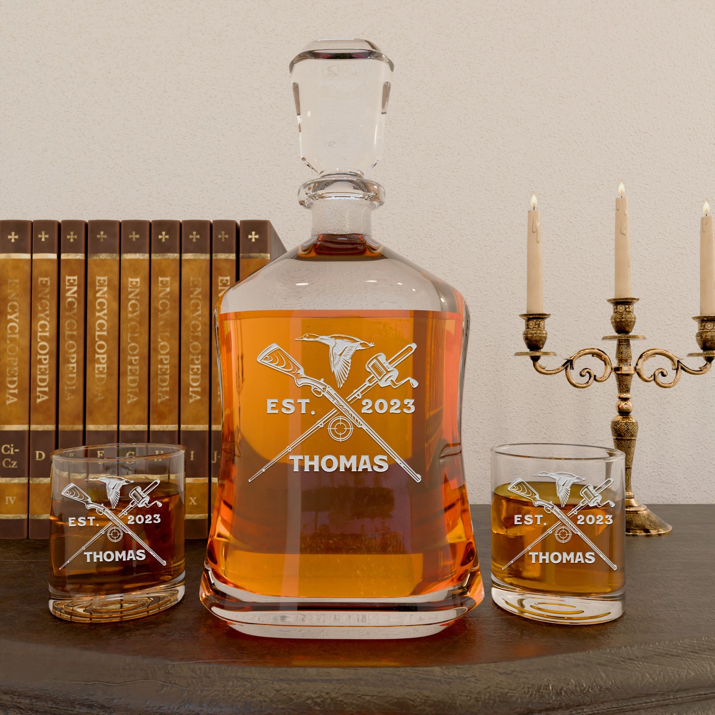 Personalized Decanter - "Hunting & Fishing"