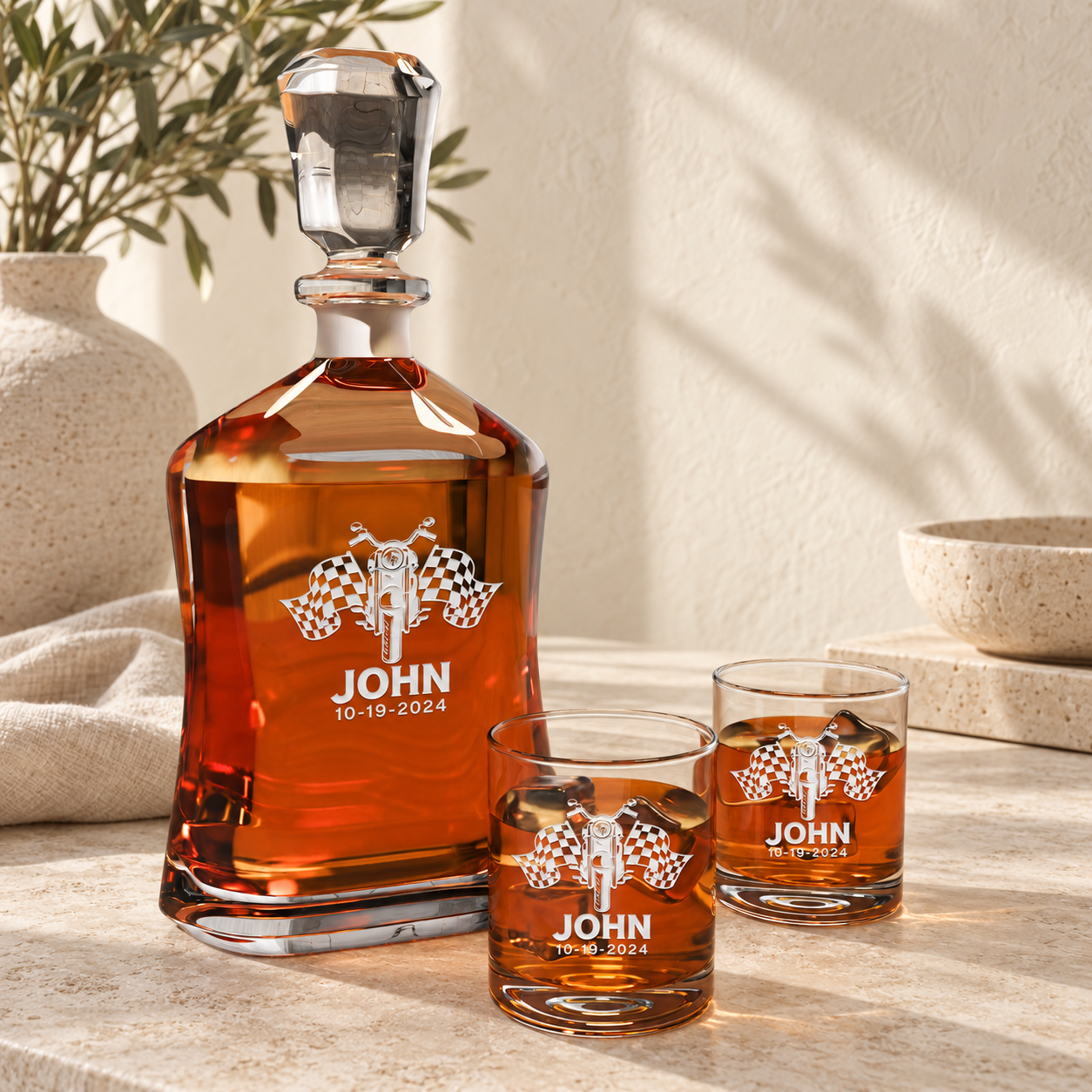 Personalized Decanter - "Motorcycle"