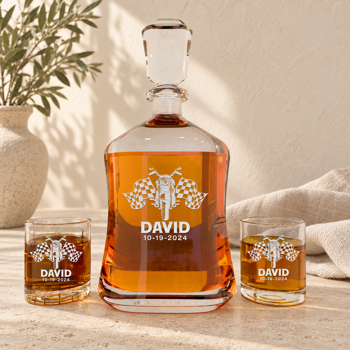Personalized Decanter - "Motorcycle"