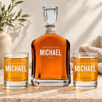 Personalized Decanter - "Groomsman Reserved"