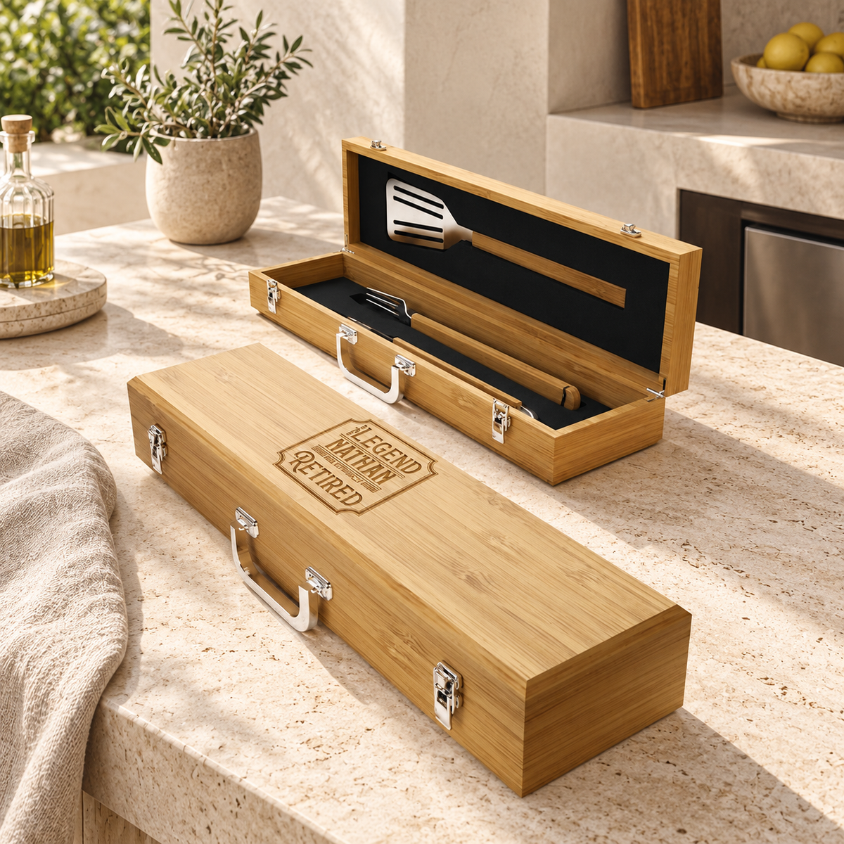 The Sizzle BBQ Box Set - "Legend Has Retired" — editorial product photograph