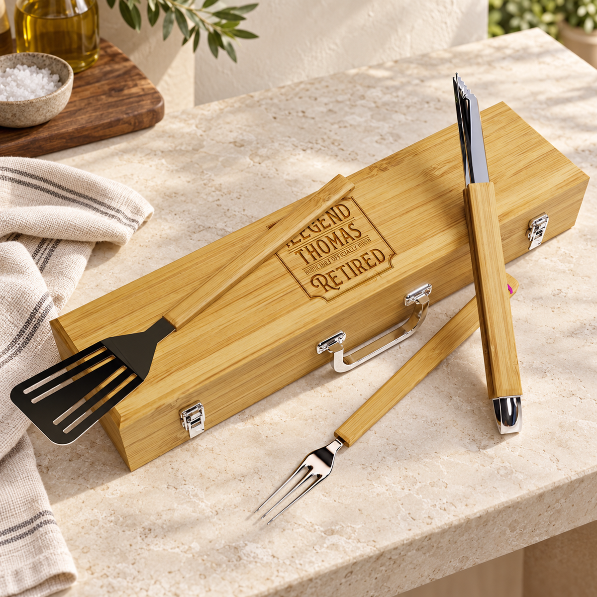 The Sizzle BBQ Box Set - "Legend Has Retired" — editorial product photograph