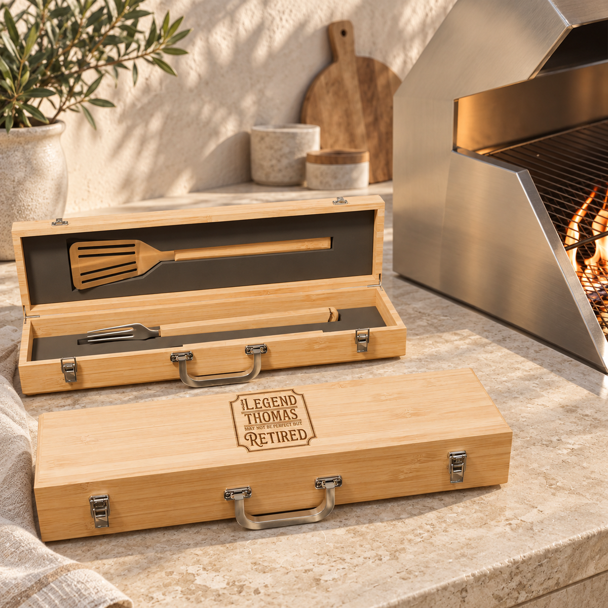 The Sizzle BBQ Box Set - "Legend Has Retired" — editorial product photograph