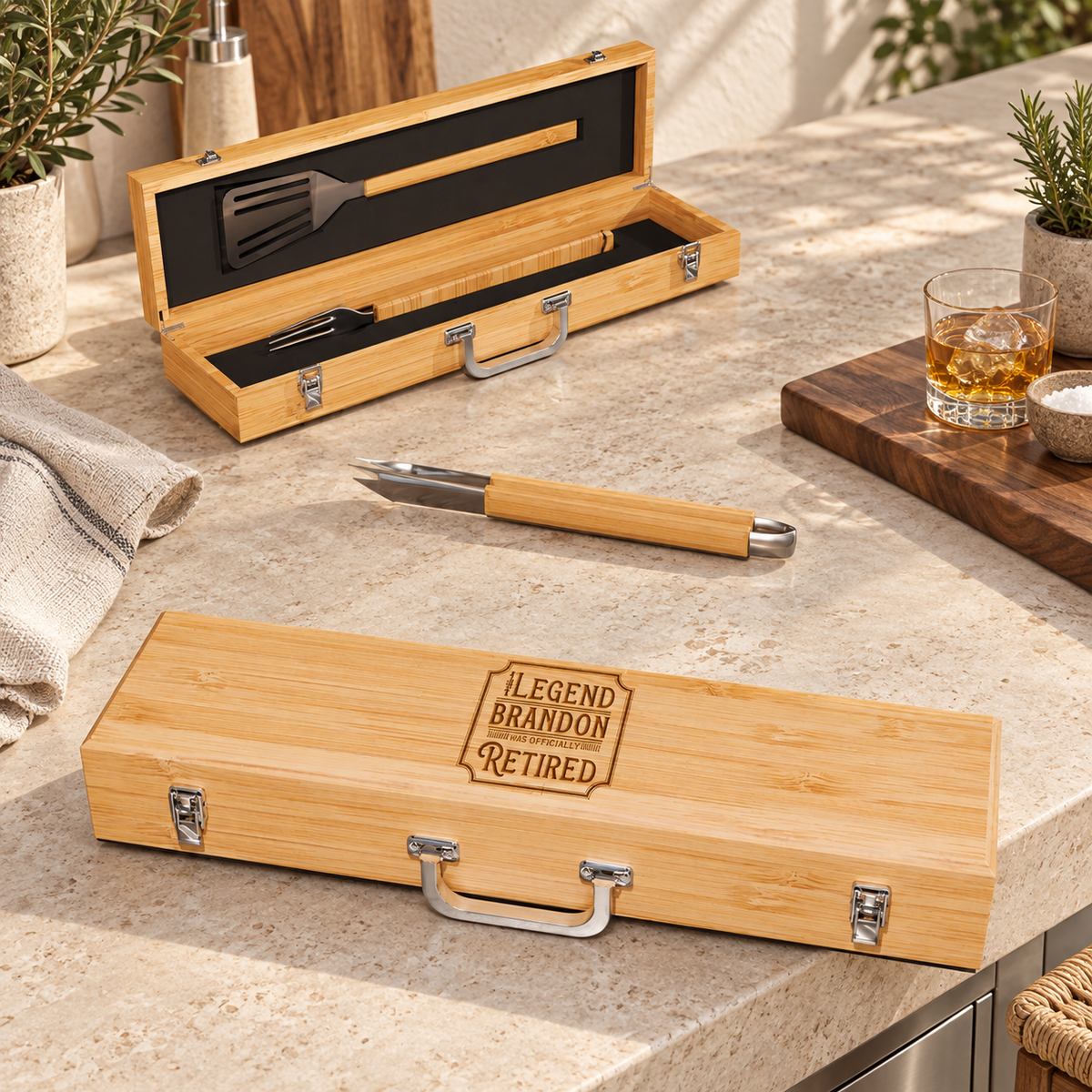 The Sizzle BBQ Box Set - "Legend Has Retired" — editorial product photograph