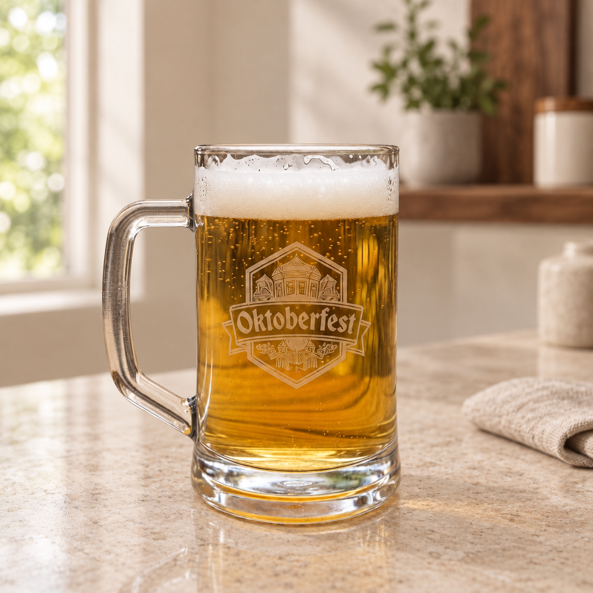 Custom Logo Engraved Beer Mugs — editorial product photograph
