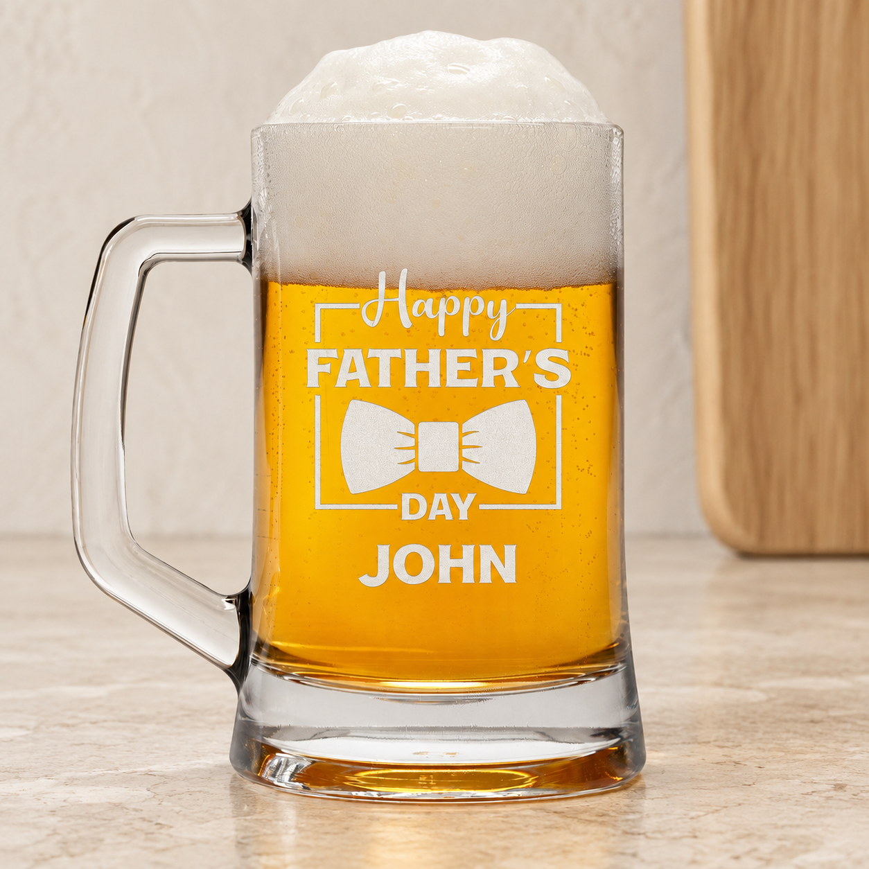 Personalized Beer Mug - "Happy Father's Day"