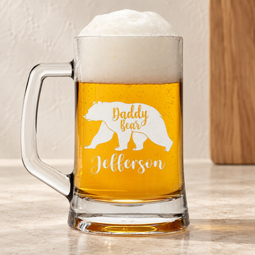 Personalized Beer Mug - "Daddy Bear" — editorial product photograph