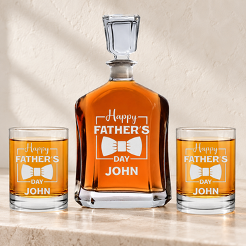 Personalized Decanter - "Happy Father's Day" — editorial product photograph