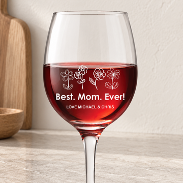 Personalized Wine Glass – “The Grace” — editorial product photograph