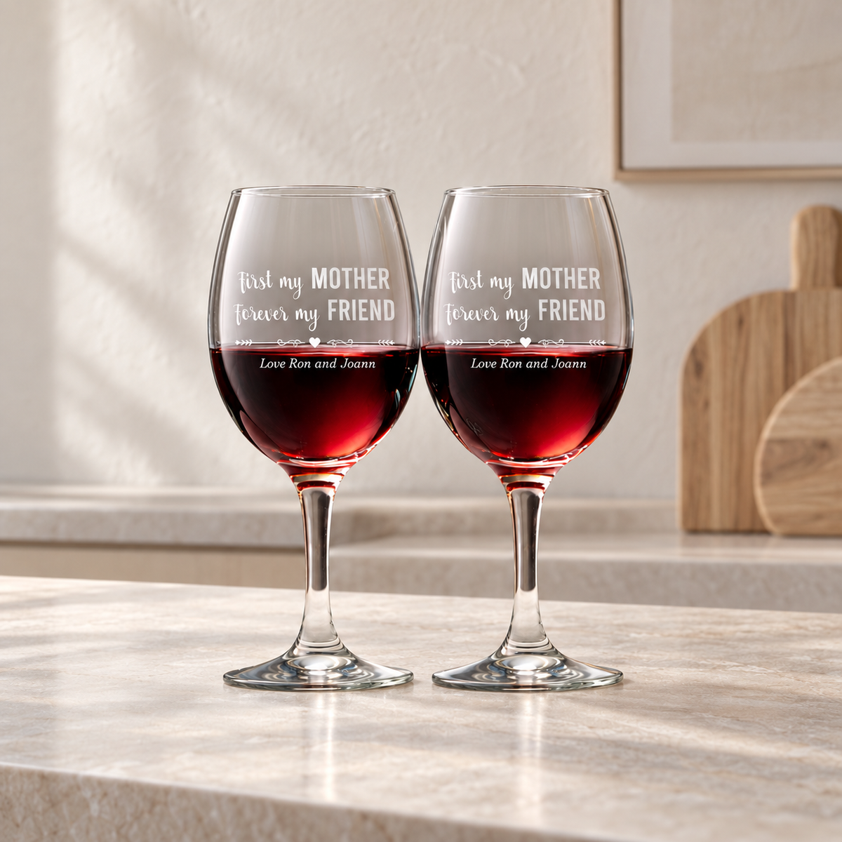 Personalized Wine Glass – “The Grace” — editorial product photograph