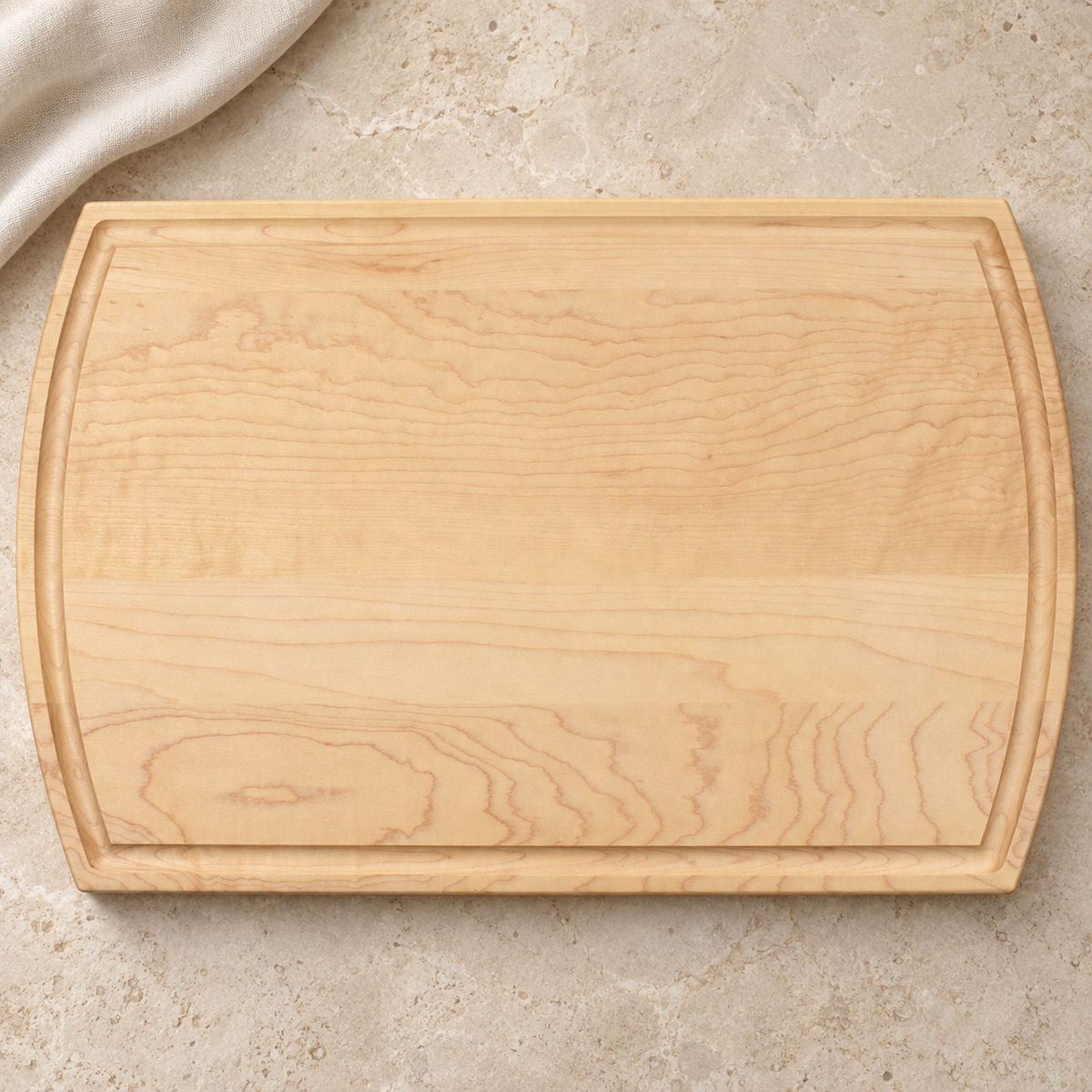The Arched - Maple - Large personalized cutting board, gallery view 2, photographed in natural light