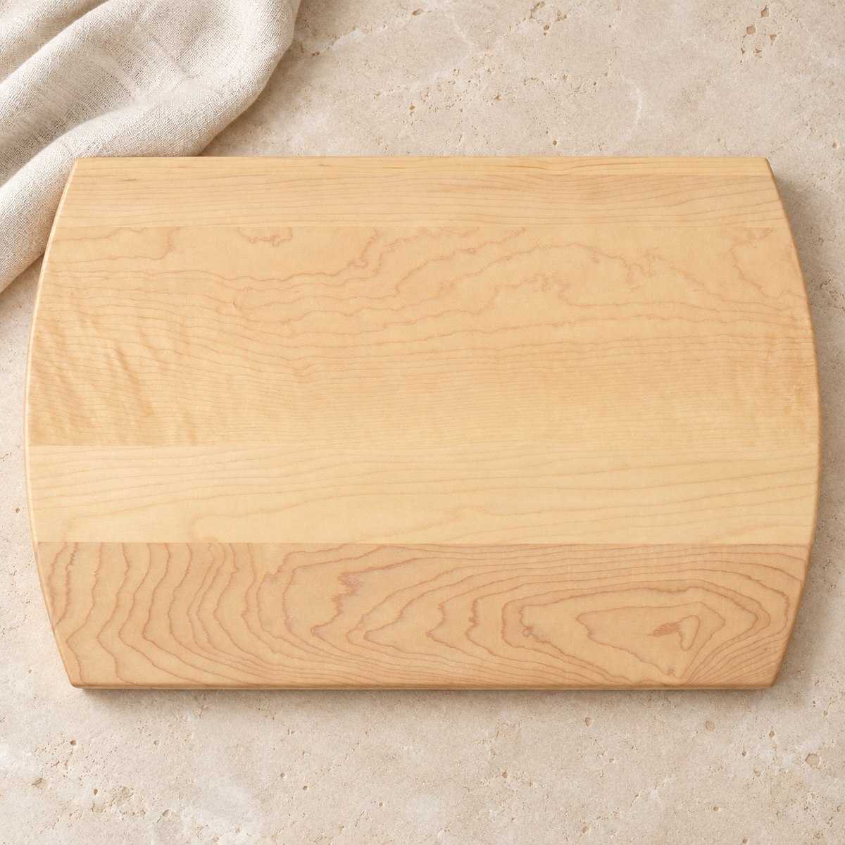 The Arched - Maple - Large personalized cutting board, gallery view 3, photographed in natural light
