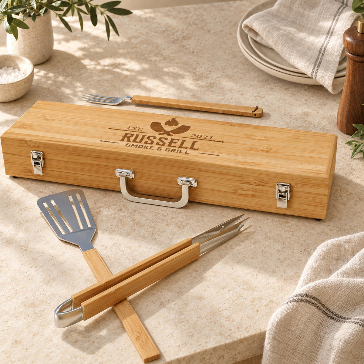 personalized bbq tool set — gallery view 2