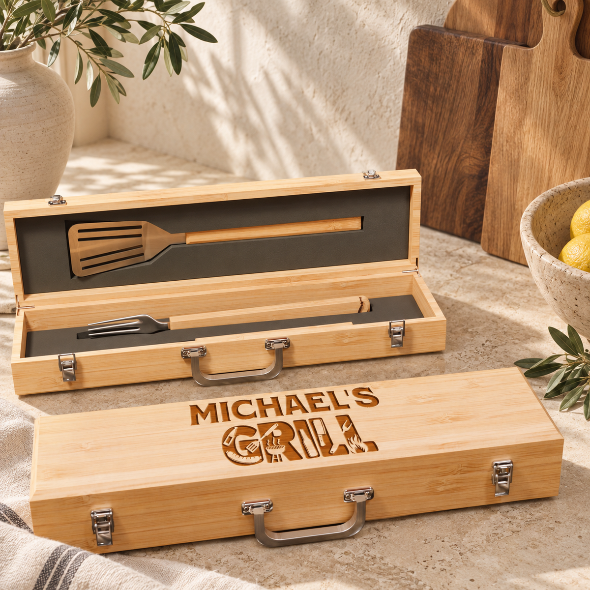 personalized bbq tool set — gallery view 3