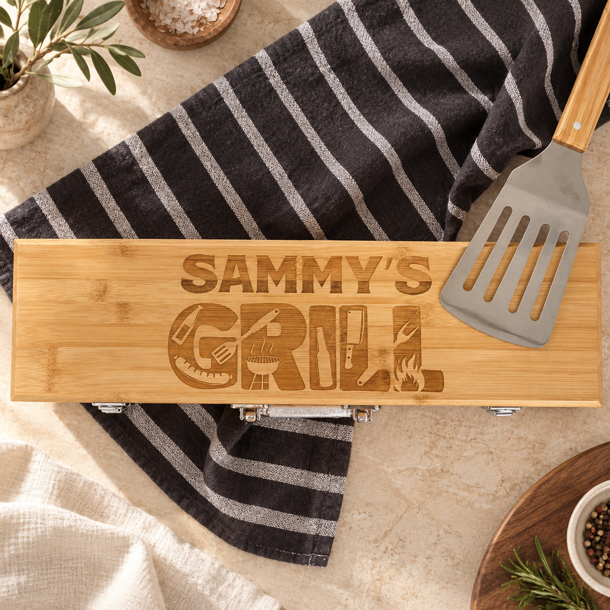 personalized bbq tool set — gallery view 6