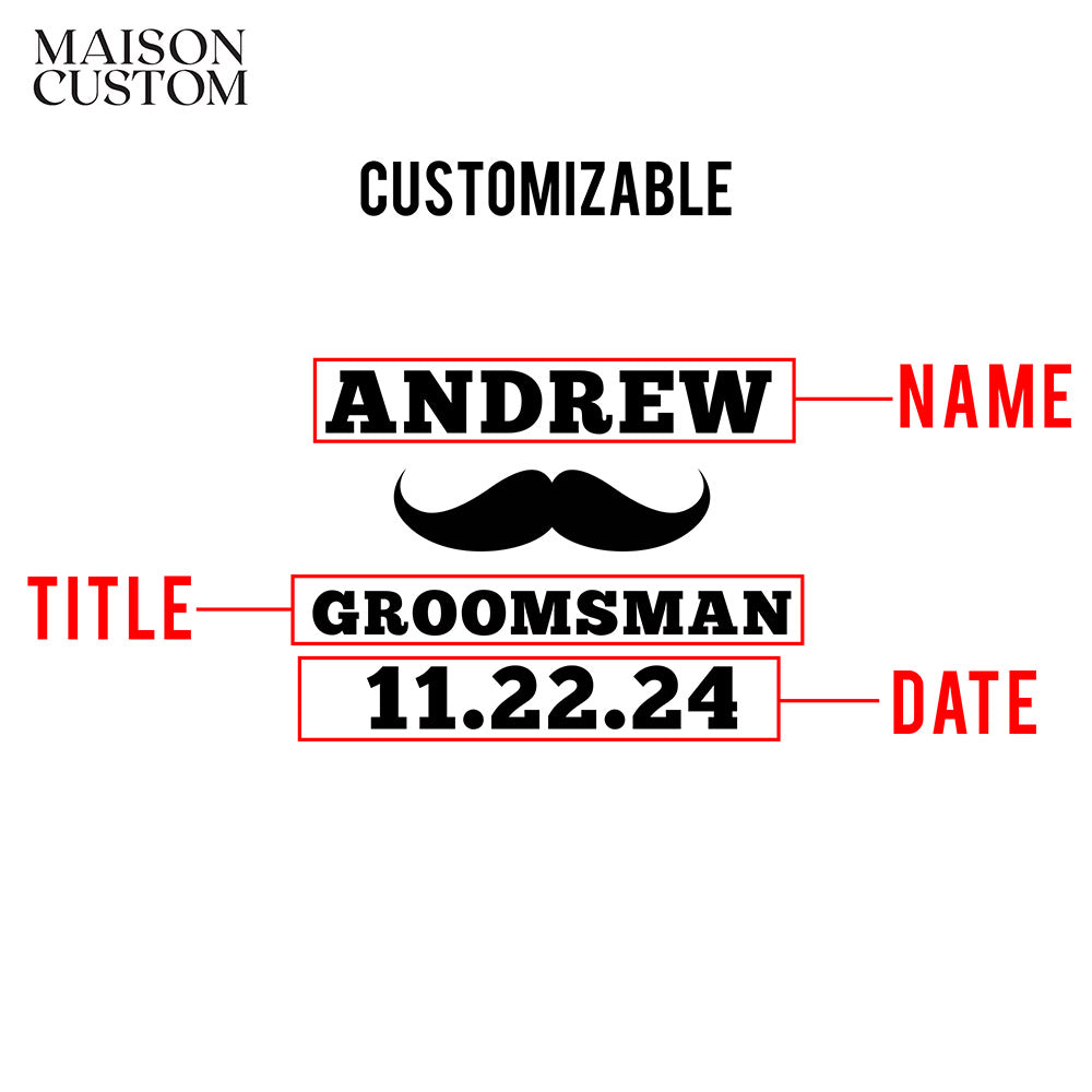 Personalized Beer Can Glass - "Moustache Groomsman"