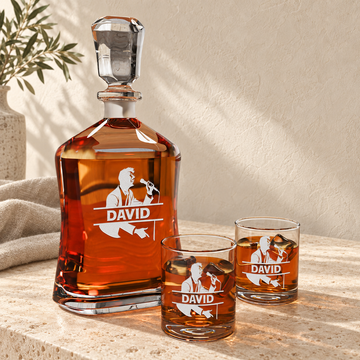 Personalized Decanter - Musician - "Vocalist" — natural daylight editorial photograph