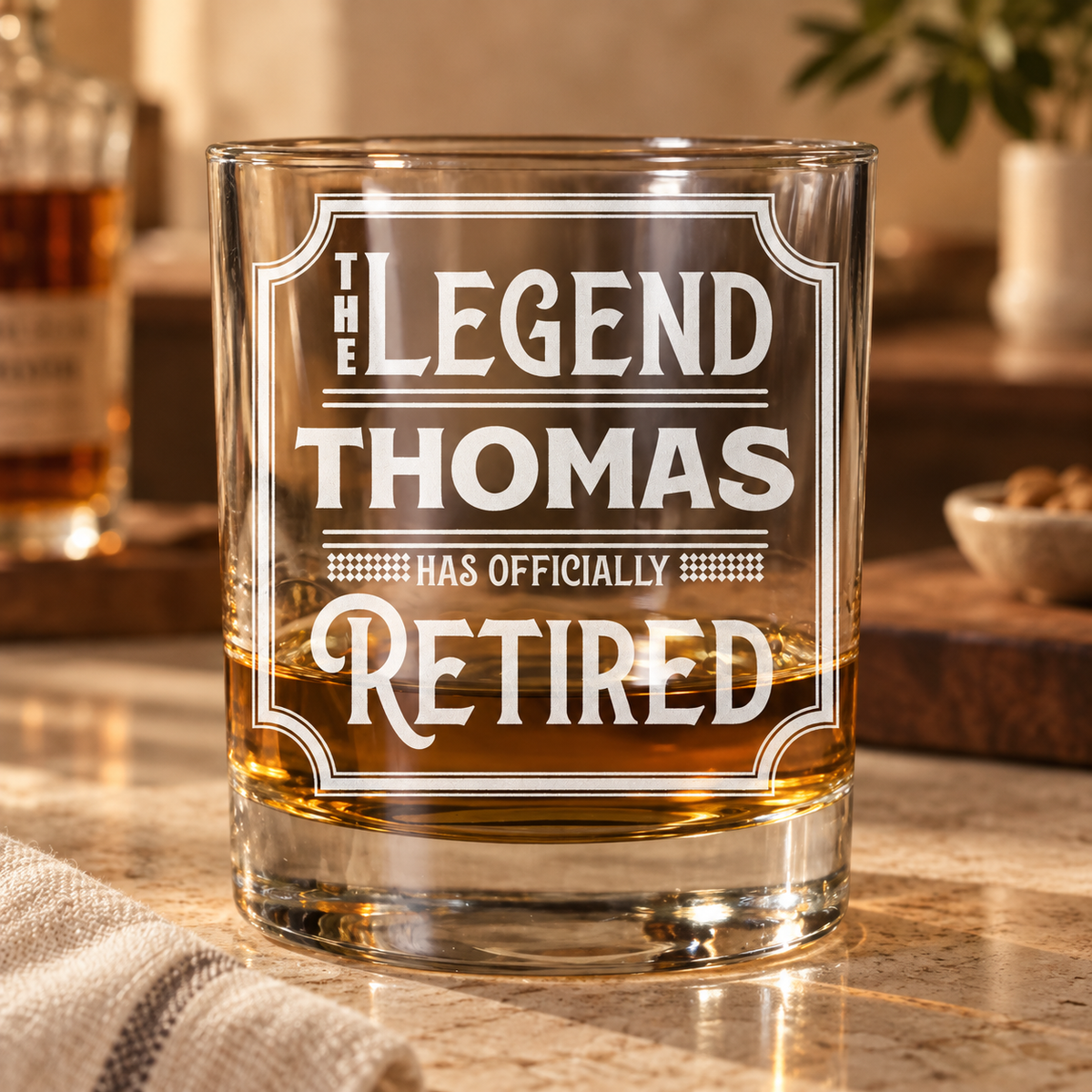 personalized retirement whiskey glass — gallery view 5