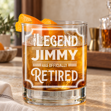 personalized retirement whiskey glass — gallery view 6