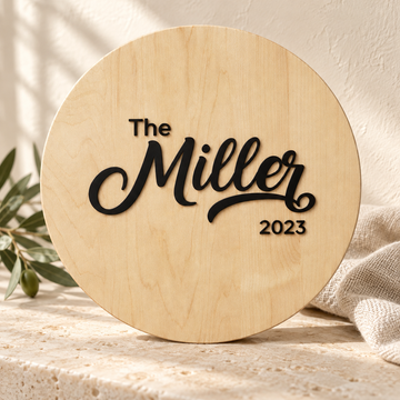 Personalized Wedding Guest Book – “The Round Vow” — personalized detail, styled in natural daylight