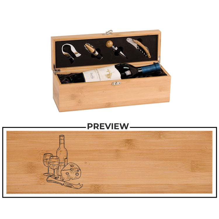 The Cellar - Bamboo Personalized Wine Gift Box Set