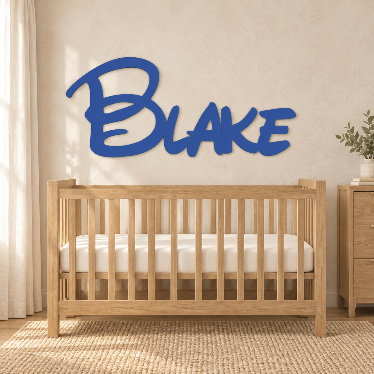 personalized wooden nursery name sign — gallery view 2