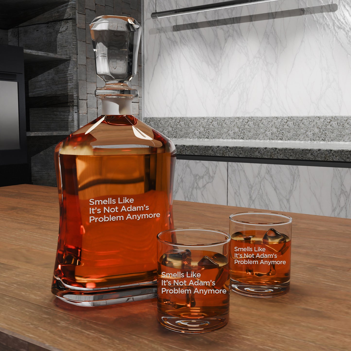 Personalized Decanter - "Smells Like It's Not My Problem"