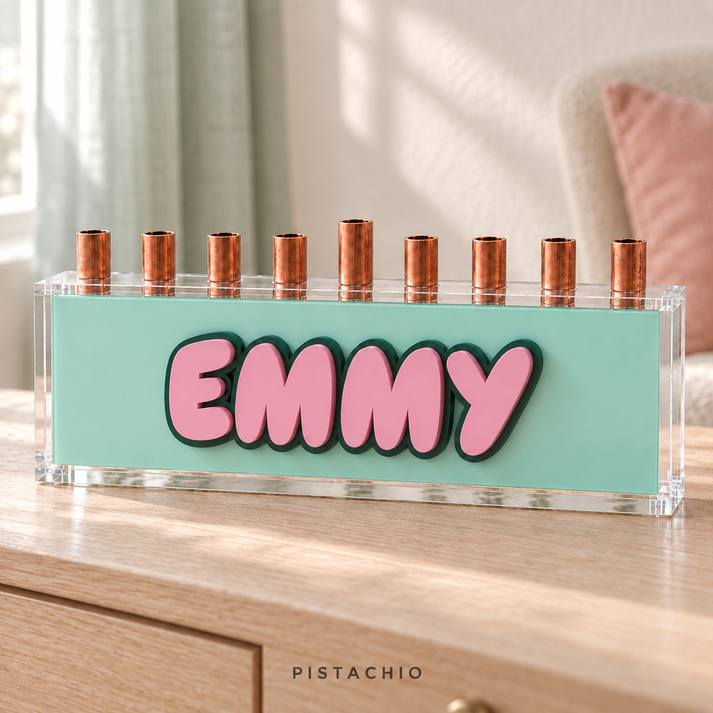 The Classic – Personalized Acrylic Menorah