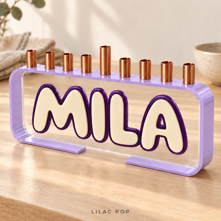 The Loop – Personalized Acrylic Menorah