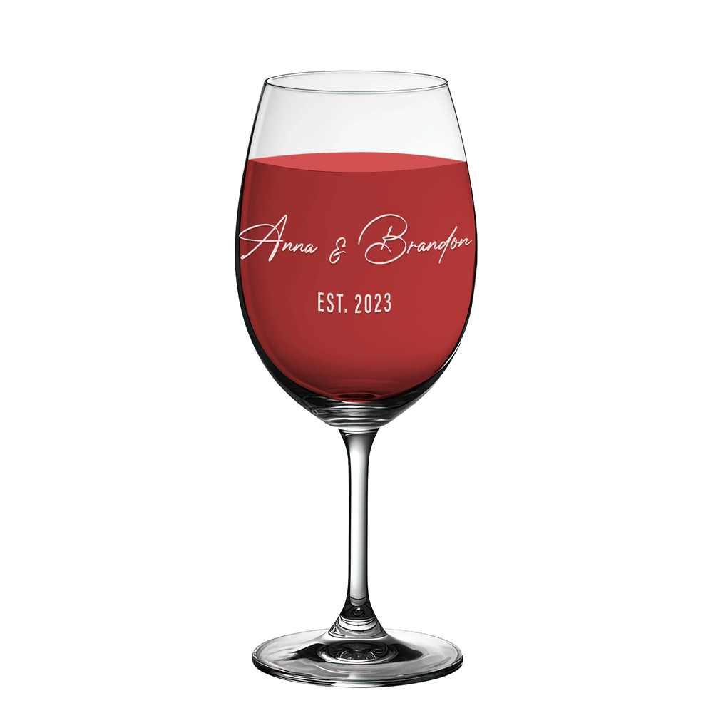 Personalized Wine Glass - "Couple's Names"