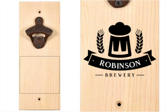 The Popper - Maple - Personalized Wall-Mounted Bottle Opener