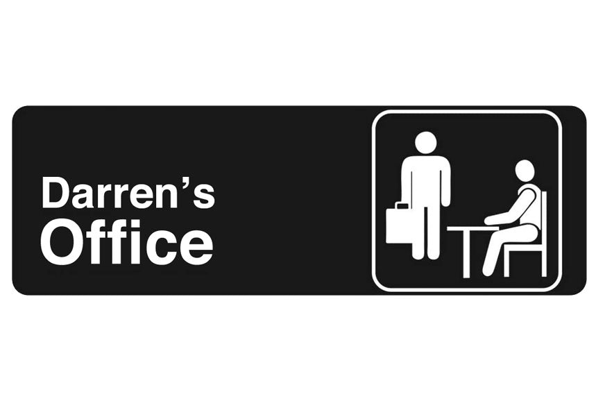 Plaque de porte personnalisée The Office - 9" x 3"