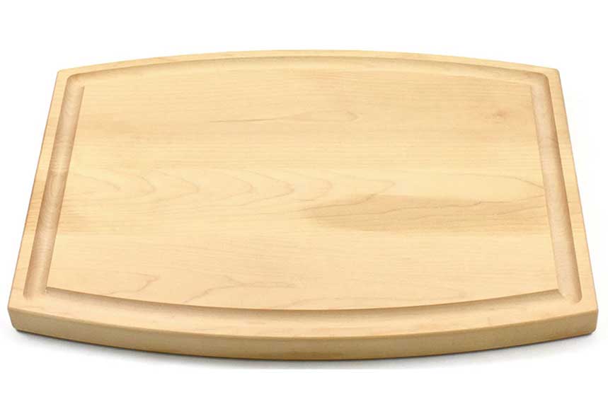 Small Maple Cutting Board Personalized With Arched Sides and Juice Groove