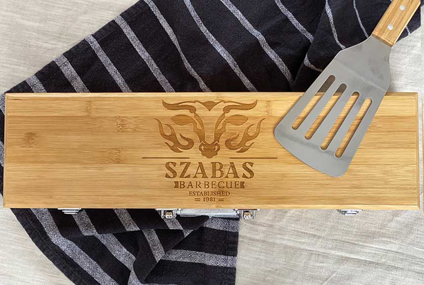Custom Grilling Tools The Sizzle - Personalized BBQ Tool Set - BBQ Grilling Gifts for Men ...