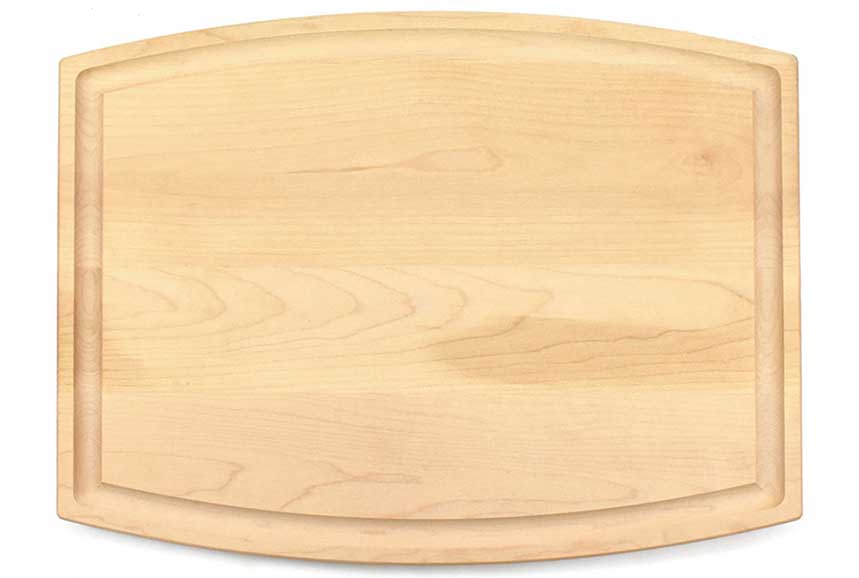 Personalized Maple Cutting Board Small With Arched Sides and Juice Groove