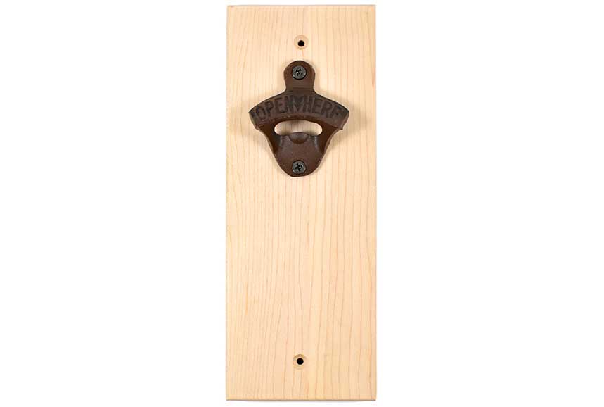 The Popper - Maple - Personalized Wall-Mounted Bottle Opener