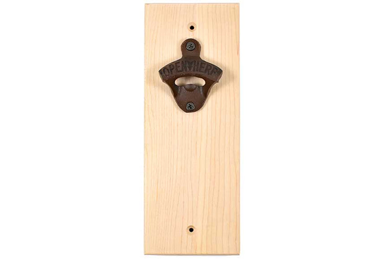 The Popper - Maple - Personalized Wall-Mounted Bottle Opener