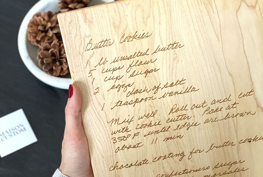 Custom Cutting Board With Recipe